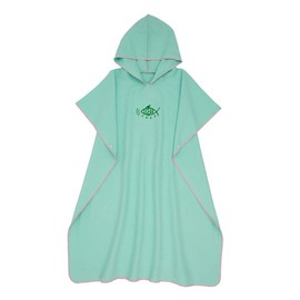 Quick Dry Poncho Towel with Hood Swimming Towel Robe Poncho Lightweight Towel Changing Robe Towel for Women Men Surfing Beach, One Size Fit All, 43.3x35.4 (Mint Green)