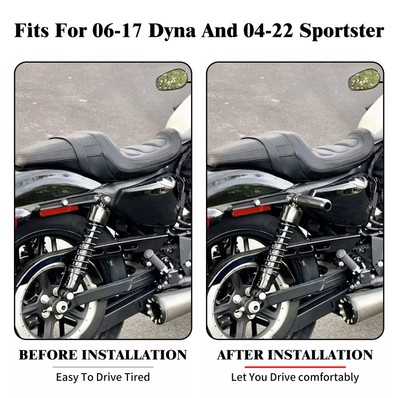 HDBUBALUS 6" Upper Shock Mount Frame Sliders For Harley Sportster