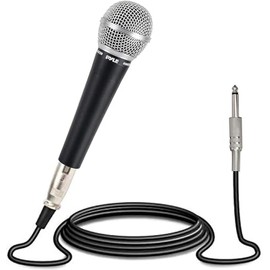 Pyle-Pro incluye cable XLR de 15 pies a conexión de audio de 1/4 pulgadas, conector, negro, 10.10 pulgadas x 5.00 pulgadas x 3.30 pulgadas (PDMIC58)