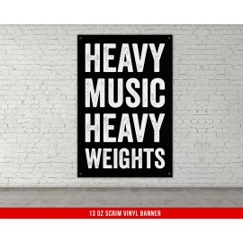 Warpathic Workout Inspiration Banner - Home Gym Wall Art - Decor - 48 X 80