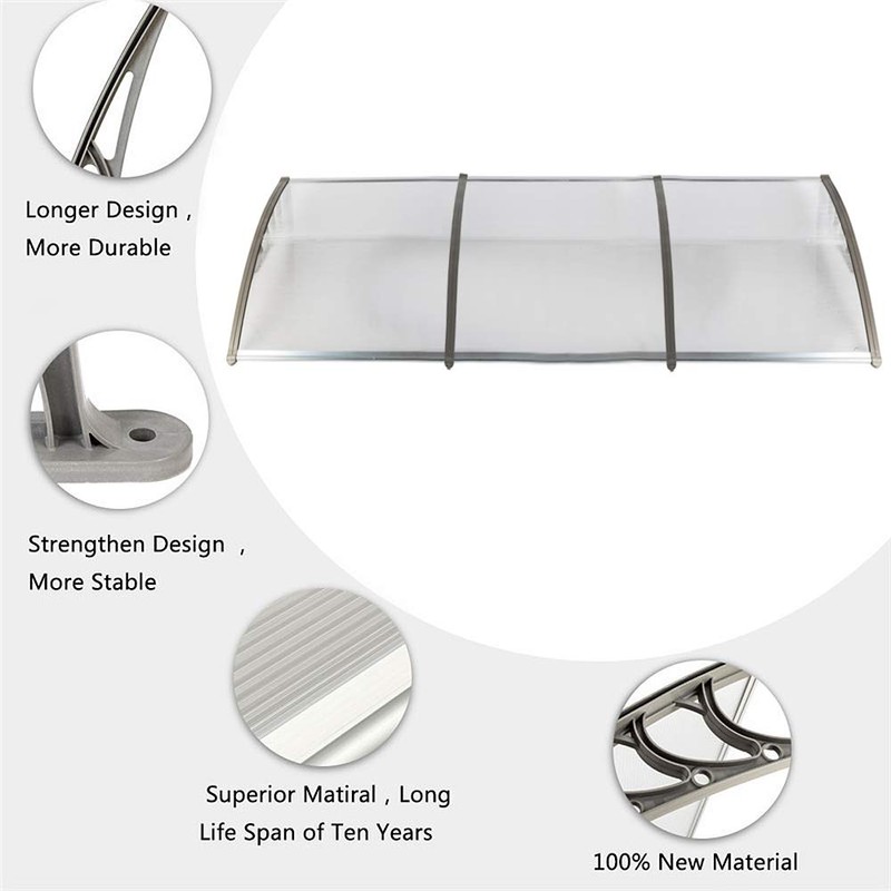 samanoya 120"x40" Door Window Outdoor Awning Modern Patio Cover UV