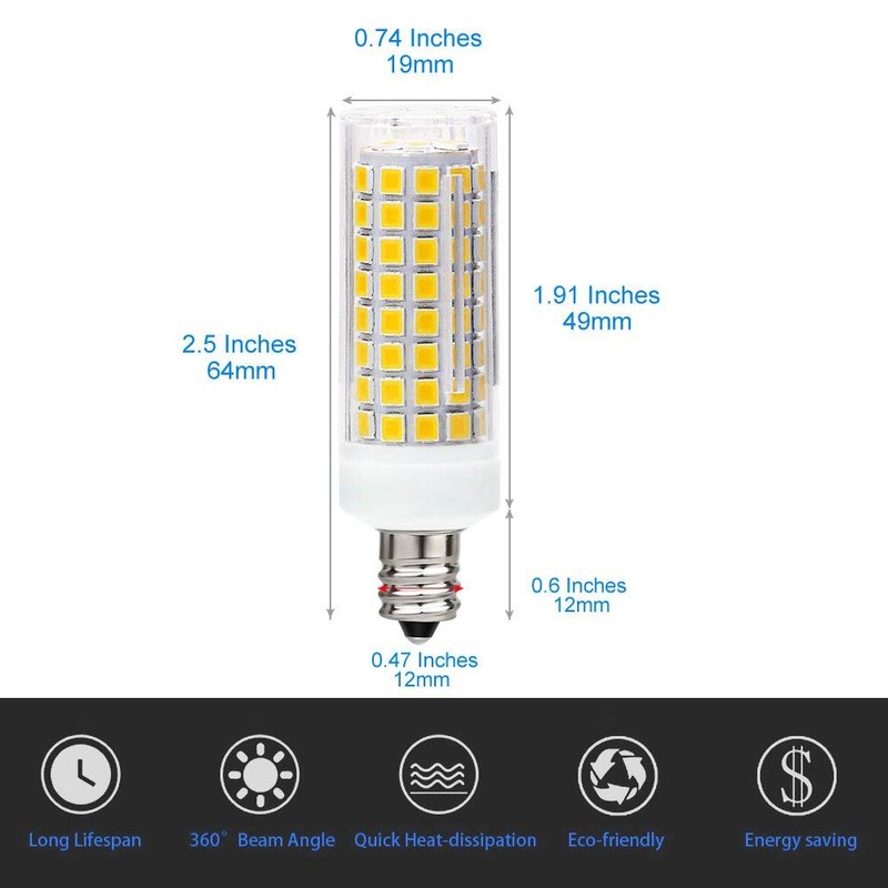 Treie 10W E12 LED Corn Light Bulb(4 Pack)E12 Dimmable 100