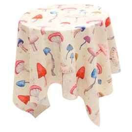 LABRIMP Colorful Mushroom Pattern Tablecloth Polyester Table Cover for Parties Picnics and Dining Tables Stylish Oil Decorative Tablecloth for Home and Event Use
