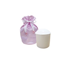 Buddhist Altar, Memorial Workshop, Hibiki Urn Set, Drawstring Urn Cover, Cherry Blossom Urn Cover, 3.5 Inches, White, Urn Included, Cover, Cover Bag, Pet Memorial Service, Pet Loss (Pink)