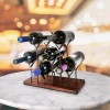 Kovot Tabletop Bottle Rack, 6 Wine Bottle Holder, Dark Brown
