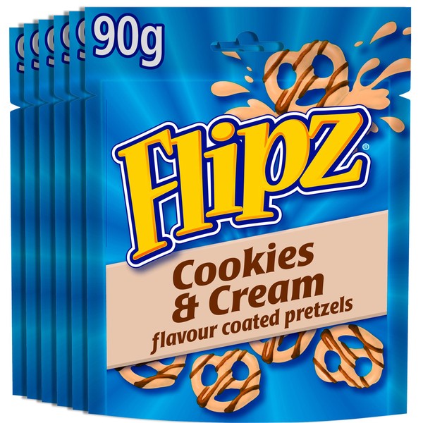 Flipz Cookies & Cream Pretzels, 90 g (Pack of 6)