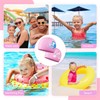 2 Stück Badekappe Mädchen, Rosa Badekappe Kinder im Alter von