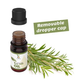 Organic Tea Tree Oil 10ml, Vegan – 100% Pure Tea Tree Essential Oil from Australia – Treatment for blemished Skin, inflammatory Skin Conditions, Anti-pimples and Acne