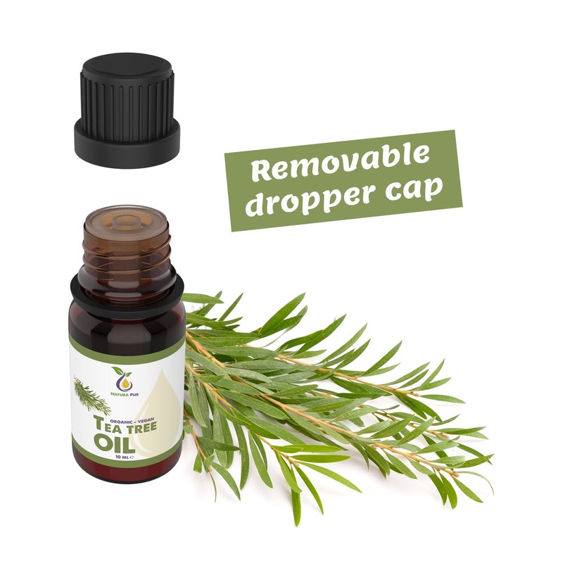 Organic Tea Tree Oil 10ml, Vegan – 100% Pure Tea
