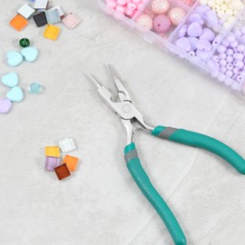 SPEEDWOX 6 Inches Round Nose Pliers with Cutter Multi Use Fine Jewelry Making Pliers Small Wire Looping Pliers Mini Chain Cutter Precision Repair Tools for DIY Jewelry Making