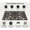 A1 Home Collections Rubber Grill Doormat, Elegant Star Pattern
