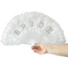 TRIXES Bride Handheld Feather Fan - Bride To Be Gift