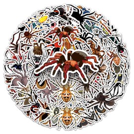 50 Packs Spider Stickers Water Bottles Laptop Phone Motorcycle Computer Guitar Skateboard Hydroflasks Spider Vinyl Sticker Waterproof Aesthetic Trendy Decals for Teens Girls Adults