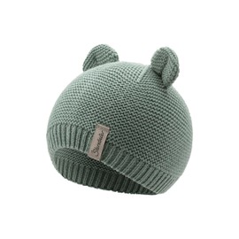 Sterntaler Unisex Knitted Hat with Ears, GOTS without, Stone Green, 47