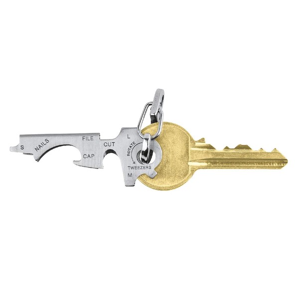 True Utility TU47 Keytool Multifunction Stainless Steel Key Ring Tool Accessory