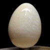 2.3" 130g White Orange Scolecite Sprays Carved into Egg Polished