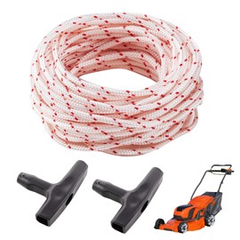 10 Meters Pulley, Pull Starter, Starter Rope, Pull Rope, Starter Rope with 2 Handles, Replacement Parts for Lawnmowers, Recoil Starter Rope for Chainsaws, Trimmer, Brush Cutter (Calibre 3.0 mm)