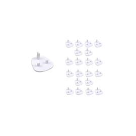 T&B® 20 Pieces Plug Socket Covers UK, Child Safety Plug Socket Covers Baby UK, Socket Protectors for Sockets UK - White