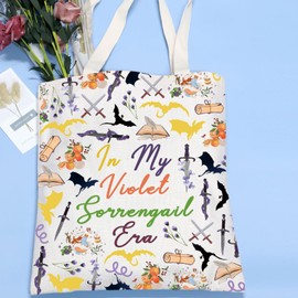 VAMSII Fourth Wing Merch Basgiath Violet Sorrengail Tote Bag Dragon Ridder Gift Dragon Rider Fans Gift for Book Lover (VioletSorrengailTote)
