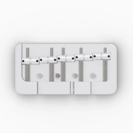 Hipshot NEW Hipshot 5-String B Style Brass Bass Bridge, CHOOSE YOUR COLOR & SPACING! - CHROME .708