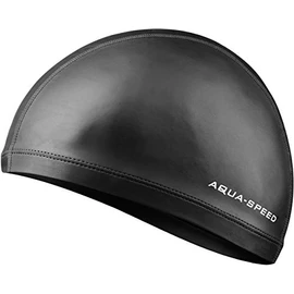 Aqua Speed Swimming Cap Triathlon Swimming Cap for Men and Women Black Swimming Cap Black Swimming Cap Black Sports Swimming Triathlon Lycra PU Black Professional