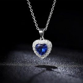 Brazel 18K Gold Plated Crystal Heart Necklace - Heart Pendant Necklace for Women