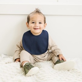 SLOSH Baby Bib for Newborns Baby Bib for Babies and Toddlers Boys and Girls Unisex Set Press Stud, blue