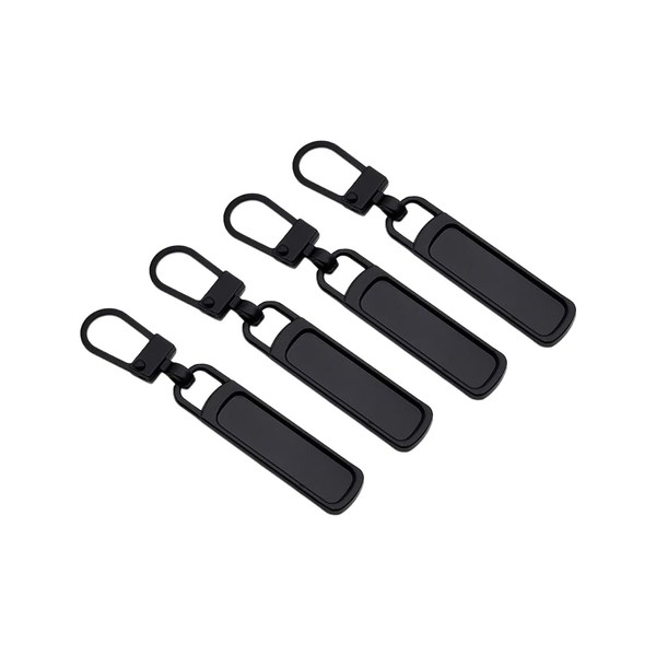 Mikankawa Zipper Zipper Pulls Replacement 4 Pieces for Fine Holes Zinc Alloy Easy to Install and Remove Suitcase/Bag/Clothes/Boots - DIY Repair