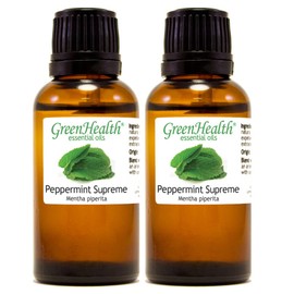 2 Bottles - Peppermint (Mentha Piperita) Essential Oil – 1 fl oz (30 ml) Glass Bottle w/Euro Dropper – 100% Pure Essential Oil