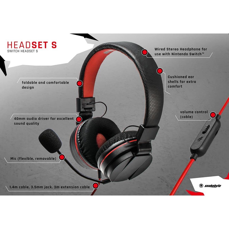 snakebyte Stereo Headset, Switch