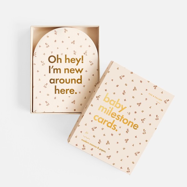 Fox & Fallow Baby Milestone Cards BRODERIE