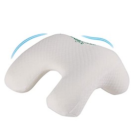 Big Ant Travel Neck Pillow 100% Memory Foam Neck Pillow, Travel Pillow for Airplanes, Car, Camping, Office, School, Head Neck Pillow Soft Sleep Desk Nap Pillow with Breathable Cover (White)