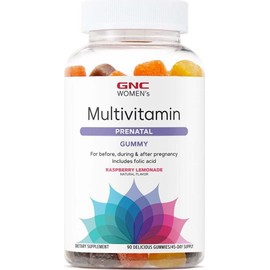 GNC Women's Multivitamin Prenatal Gummy Raspberry Lemonade Flavor 90 Gummies