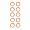 10Pcs M12 Copper Oil Drain Plug Washer Flat Sealing Gasket