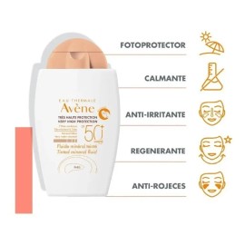 Avène Protector Solar Fluido Mineral Con Color Fps50+ 40ml