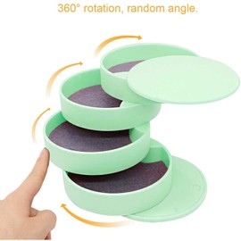 Together-life 4 Layers Jewelry Organizer Box 360°Rotating Showcase Storage Organizer Rings Necklace Bracelet Earrings Holder, Gift for Girls Mother Women (Green)