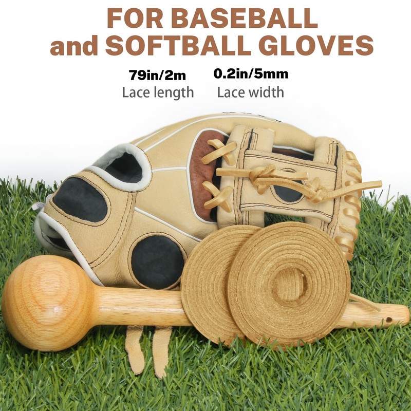 Aeesio Softball Baseball Glove Lace, Mitt Lace Repair Kit Includes