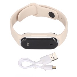 Ultrasonic Mosquito Repellent Watch Silica Gel Rechargeable LED Digital Step Counting Temperature Bracelet White