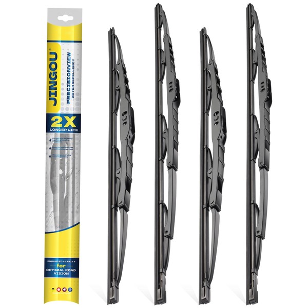 JINGOU 24''+18'' Wiper Blades,Compatible with Mazda 3 2014-2018 Premium All-Season