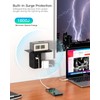 Wall Outlet Extender with Shelf and Night Light,Surge Protector,USB Wall