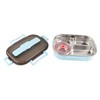 Stainless Steel Lunch Box Food Grade Safe 4 Compartments Portable