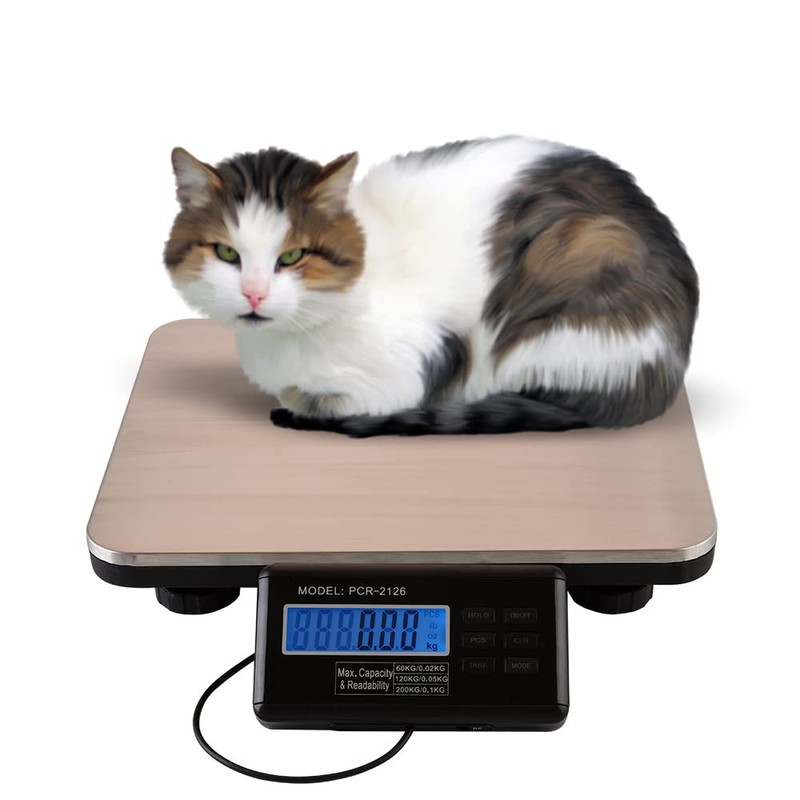 660lbs Digital Livestock Scale Pet Vet Scale Stainless Steel Platform