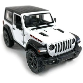 WELLY 2018 Jeep Wrangler Rubicon Hard Top 5 inch Diecast Car Model w. Pull back WHITE