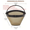 NELAPARO Filtros Reutilizables de Cono, Filtro Cafetera, Apto para Filtros