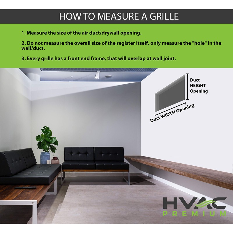 HVAC Premium 10'' X 6'' Aluminum Return Grille - Easy