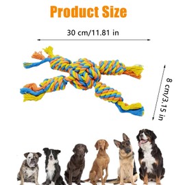 DUOHERESHUI Hundespielzeug, 2 Stück Kauspielzeug Hund Seil, Hundespielzeug Seil Knoten, Zerrspielzeug Hundespielzeug Seil, Hunde Kauspielzeug, 30 cm, Für Große Mittelgroße Hunde Und Welpen