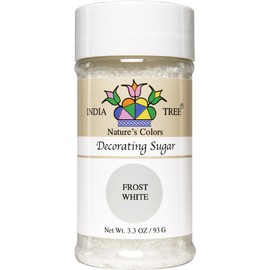 INDIA TREE White Decorating Sugar, 3.3 OZ