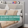YITAHOME King Bed Frame with USB-C/A, Soft Upholstered Platform Bed