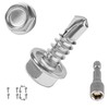 QSJ 110PCS #10 x 1/2'' Sheet Metal Screws 410 Stainless