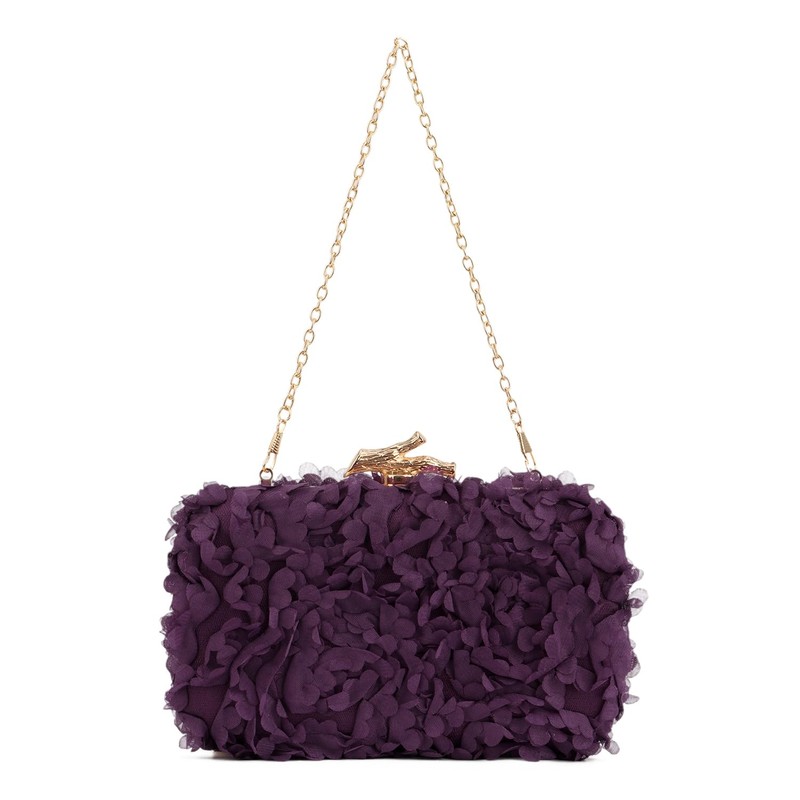 Syrads Flower Handbag Clutch Evening Bag Flowers Purses with Chain